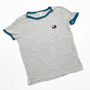 Forever 21 French bulldog gray short sleeve t-shirt